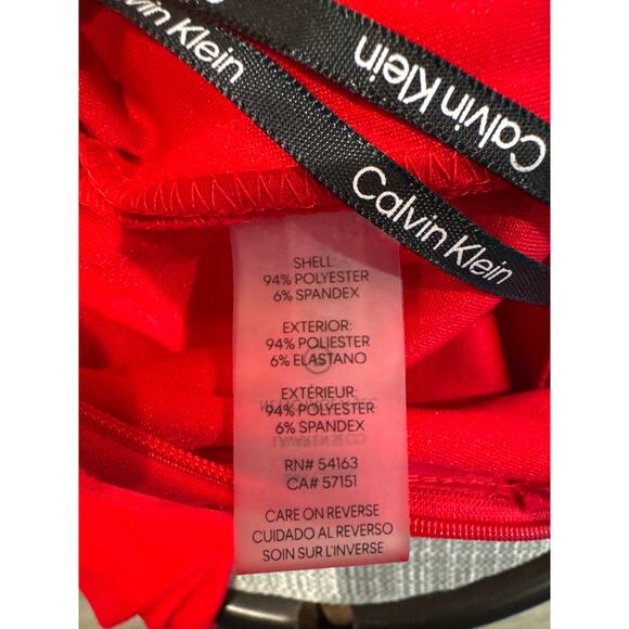 Calvin Klein Belted Wide Leg Jumpsuit Red Size 12 - Picture 7 of 9